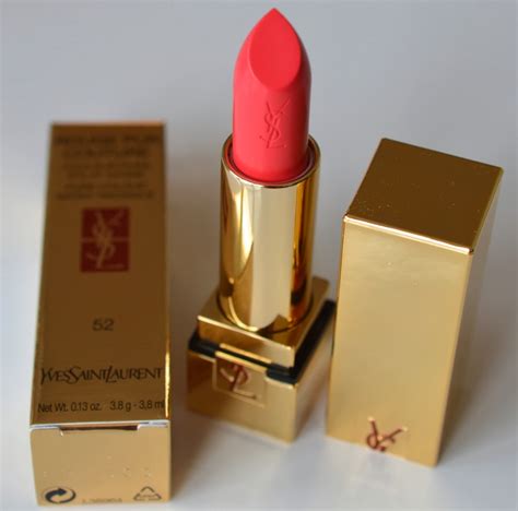 ysl rouge pur couture 52 rosy coral rouge rose|YSL rouge pur couture commercial.